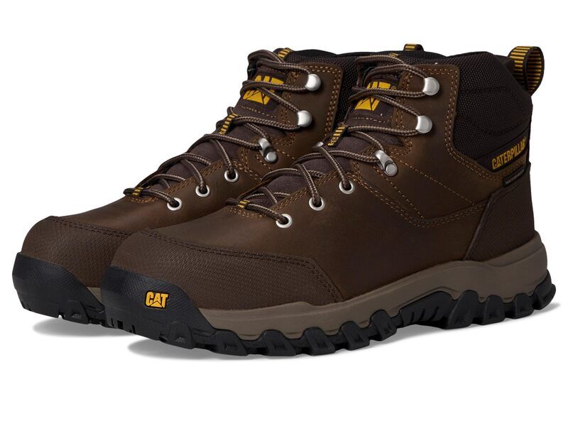 キャタピラー メンズ シューズ ブーツ・レインブーツ Caterpillar Threshold Rebound Hiker WP ST Bison