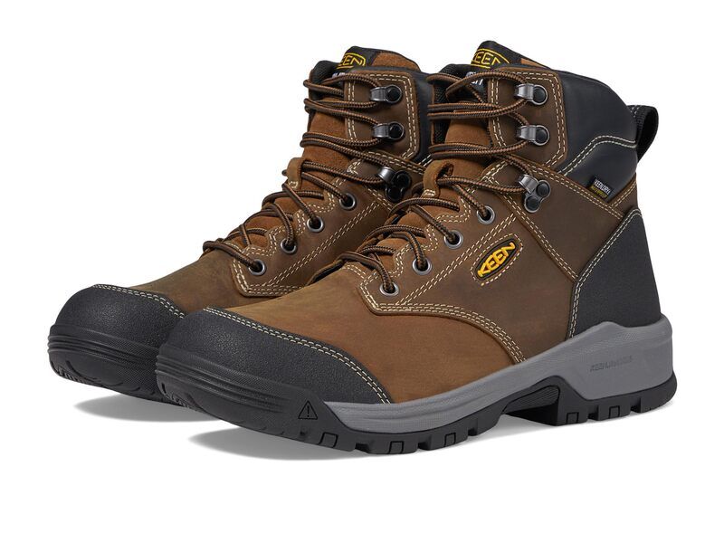 キーン メンズ シューズ ブーツ・レインブーツ KEEN Utility Evanston 6 Soft Toe Waterproof BisonBlack ブラック