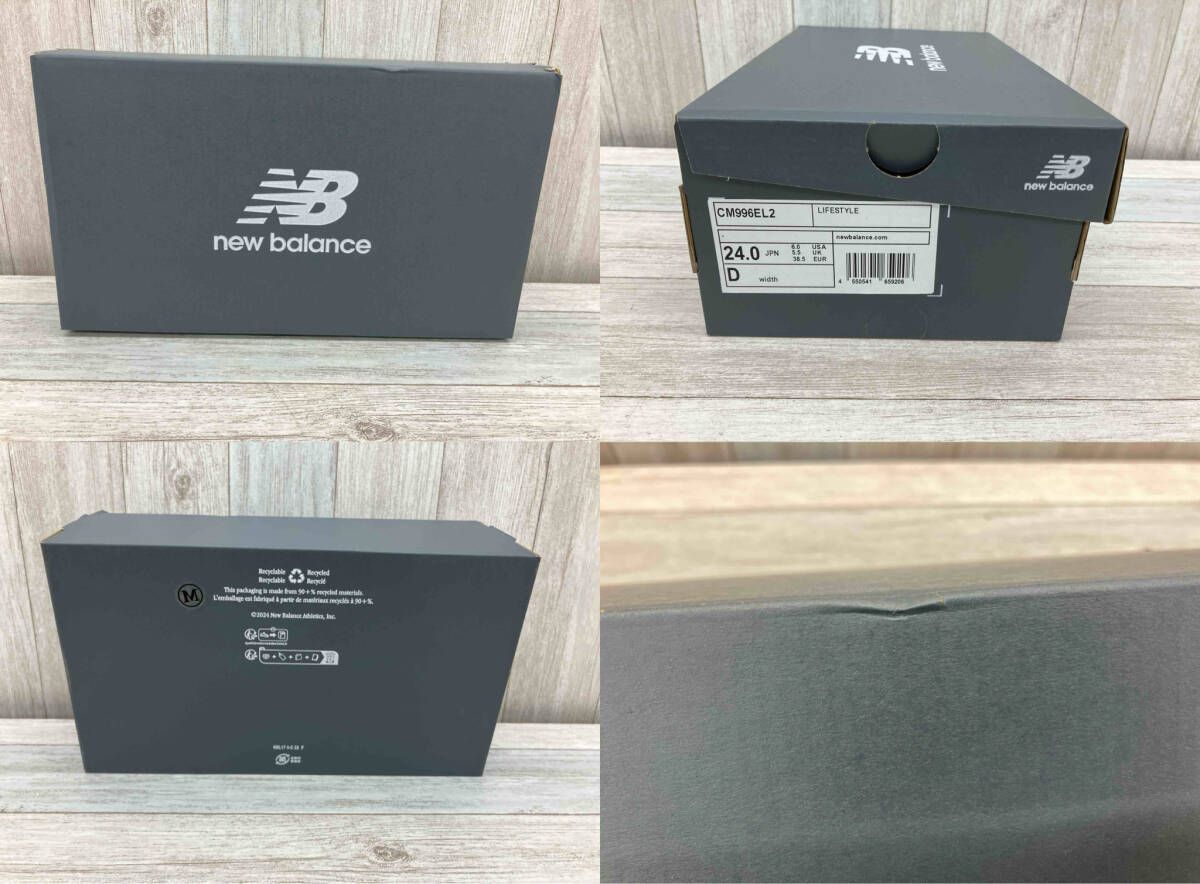 New Balance／ニューバランス／スニーカー／レディース／24.5cm／ブラック／CM996EL2／箱あり