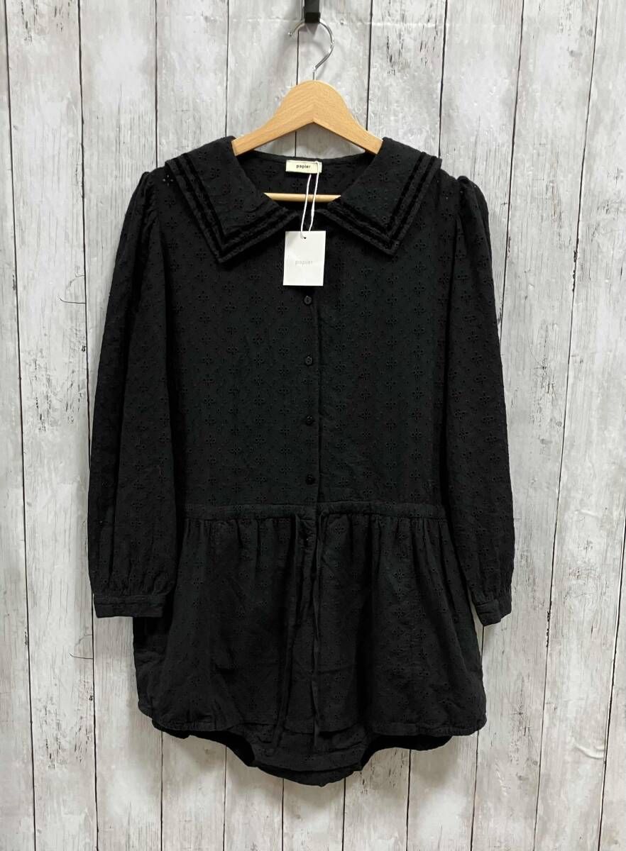 papier/その他インナー/lace lily sailor rompers/ブラック/タグ付き/パピエ