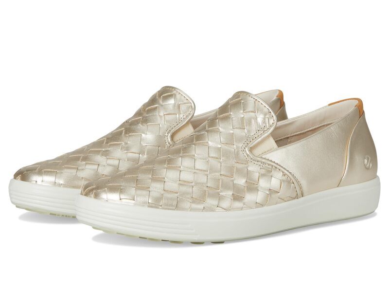 エコー レディース シューズ スニーカー ECCO Soft 7 Woven SlipOn 30 Sneaker Pure White Gold ホワイト