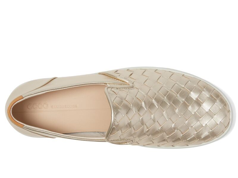 エコー レディース シューズ スニーカー ECCO Soft 7 Woven SlipOn 30 Sneaker Pure White Gold ホワイト