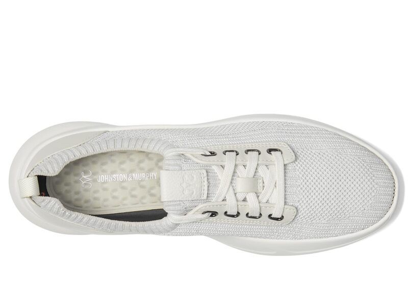ジョンストンアンドマーフィー レディース シューズ スニーカー キャップ ケープ レース ニット Johnston Murphy Escape Knit LaceUp White ホワイト