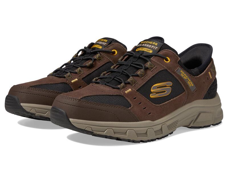 スケッチャーズ メンズ シューズ スニーカー SKECHERS Oak Canyon Consistent Winne Hands Free SlipIn BrownBlack ブラック