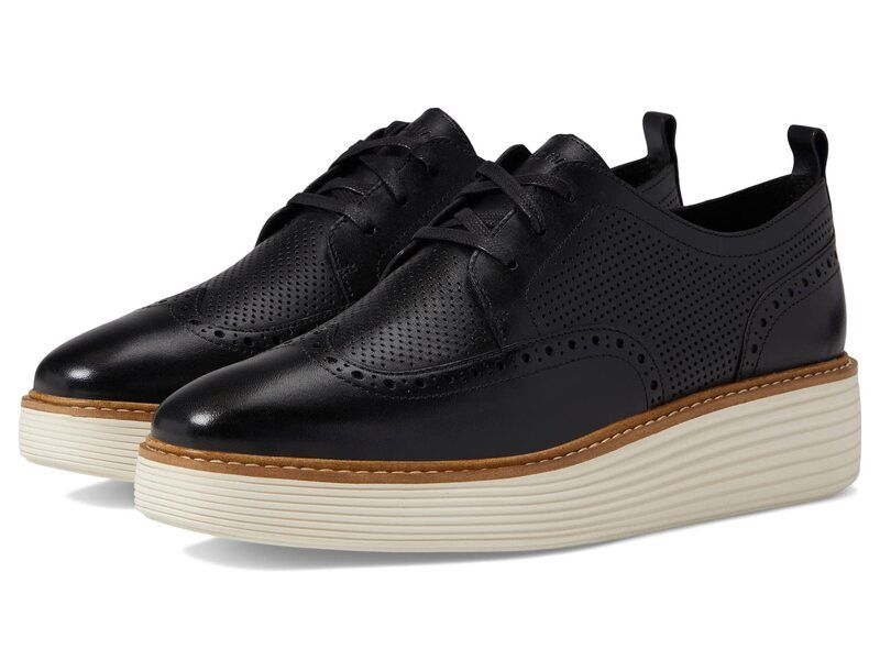コールハーン レディース シューズ オックスフォード プラットフォーム Cole Haan Originalgrand Platform Wing Tip Oxford BlackIvory アイボリー