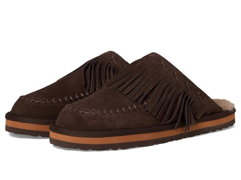 フリーピープル レディース シューズ サンダル フリンジ Free People Fallon Fringe Mules Chocolate Suede チョコレート