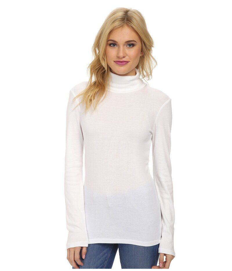 スプレンディット レディース トップス シャツ タートルネック Splendid 1x1 Classic Long Sleeve Turtleneck White ホワイト