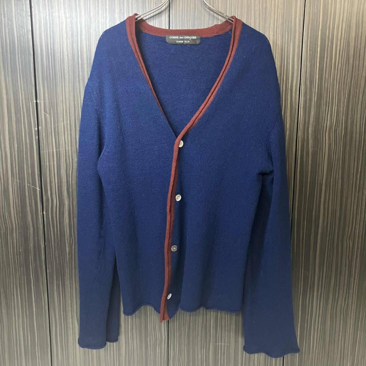 94AW COMME des GARCONS HOMME PLUS 縮絨カーディガン ネイビー PN-040210 コムデギャルソンオムプリュス