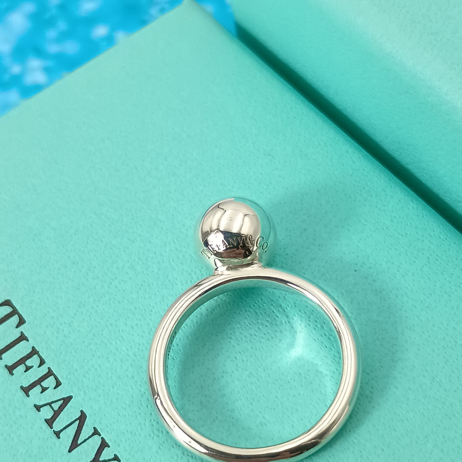 TIFFANY&Co. ティファニー 7号 ハードウェア ボール リング 指輪 レディース シルバー925 AG925 オールドティファニー 箱 保存袋付き TIFFANY&Co. ティファニー 7号 ハードウェア ボール リング 指輪 レディース シルバー925 AG925 オールドティファニー 箱 保存袋付き