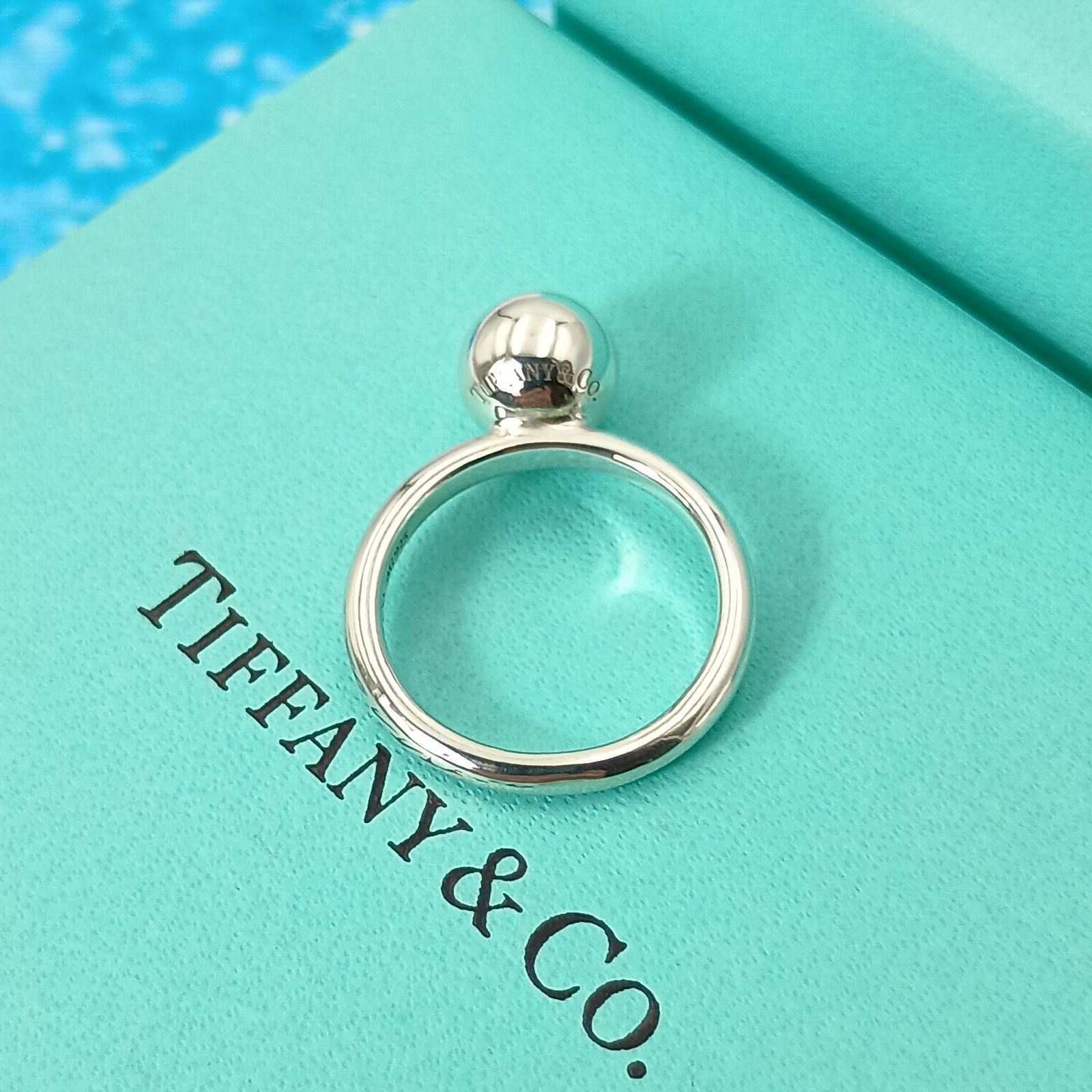 TIFFANY&Co. ティファニー 7号 ハードウェア ボール リング 指輪 レディース シルバー925 AG925 オールドティファニー 箱 保存袋付き TIFFANY&Co. ティファニー 7号 ハードウェア ボール リング 指輪 レディース シルバー925 AG925 オールドティファニー 箱 保存袋付き