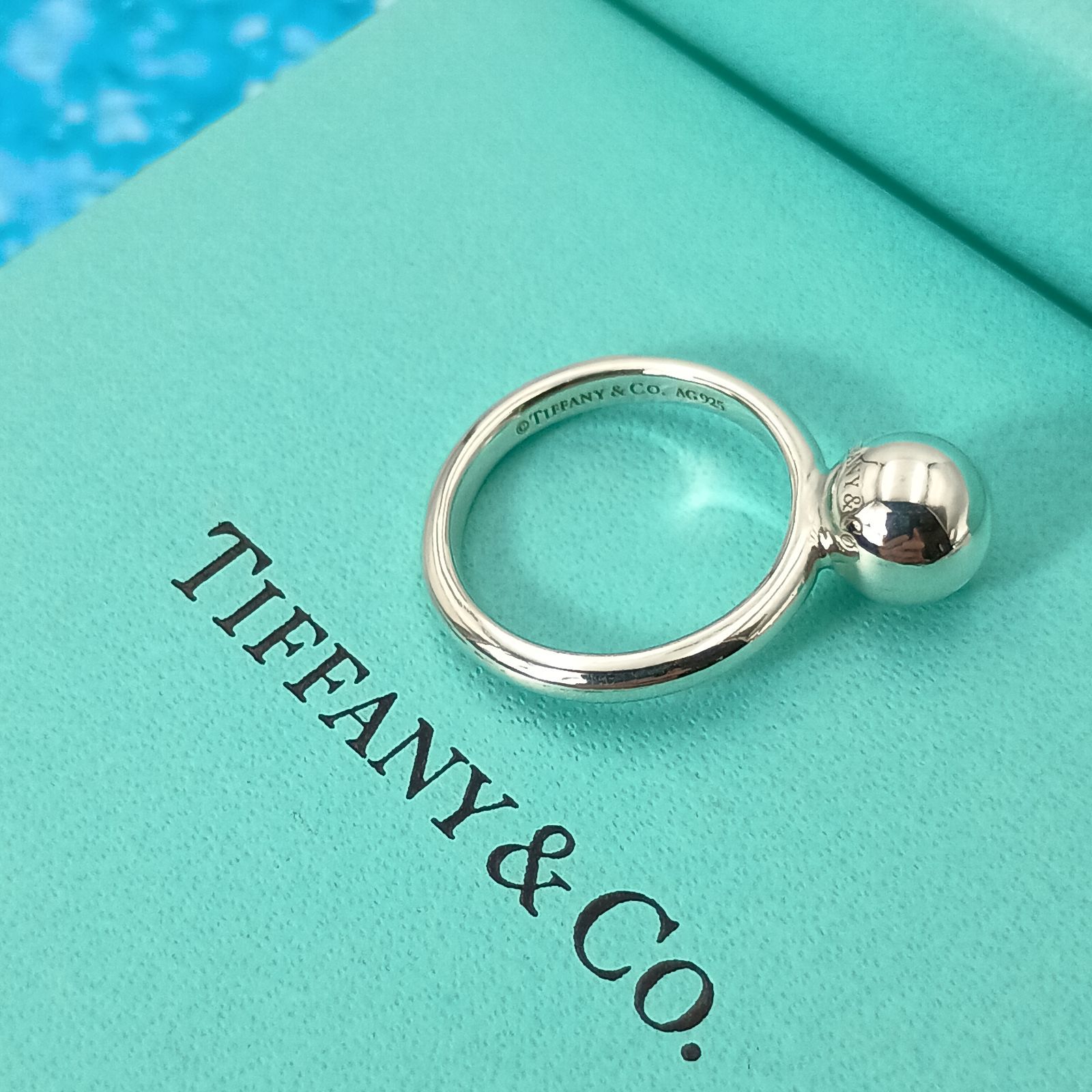 TIFFANY&Co. ティファニー 7号 ハードウェア ボール リング 指輪 レディース シルバー925 AG925 オールドティファニー 箱 保存袋付き TIFFANY&Co. ティファニー 7号 ハードウェア ボール リング 指輪 レディース シルバー925 AG925 オールドティファニー 箱 保存袋付き
