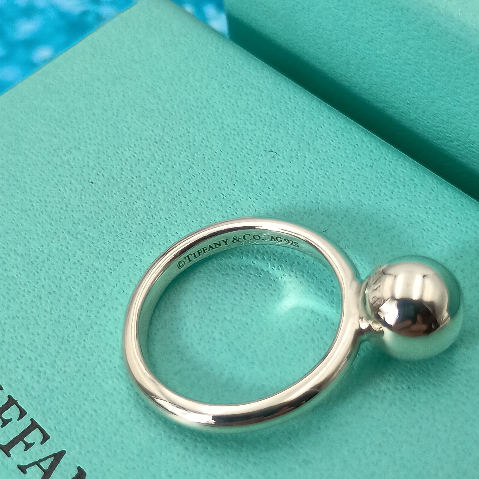 TIFFANY&Co. ティファニー 7号 ハードウェア ボール リング 指輪 レディース シルバー925 AG925 オールドティファニー 箱 保存袋付き TIFFANY&Co. ティファニー 7号 ハードウェア ボール リング 指輪 レディース シルバー925 AG925 オールドティファニー 箱 保存袋付き