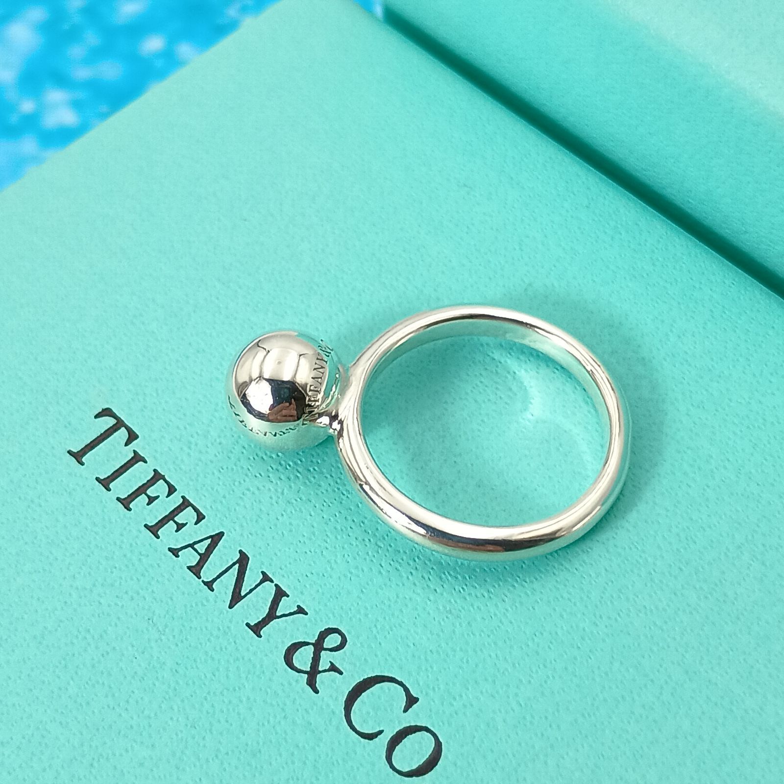 TIFFANY&Co. ティファニー 7号 ハードウェア ボール リング 指輪 レディース シルバー925 AG925 オールドティファニー 箱 保存袋付き TIFFANY&Co. ティファニー 7号 ハードウェア ボール リング 指輪 レディース シルバー925 AG925 オールドティファニー 箱 保存袋付き