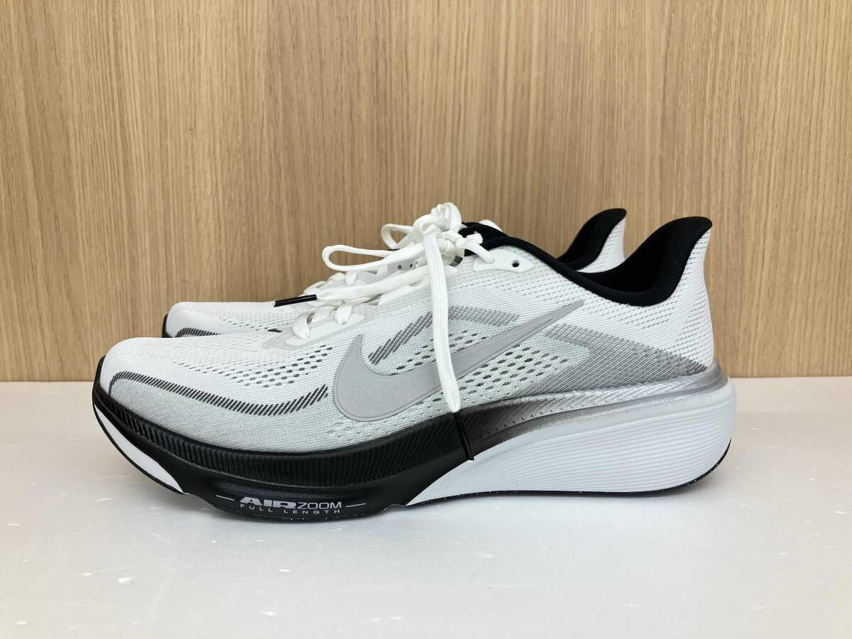 NIKE ナイキ AIR ZOOM PEGASUS 42 エアズームペガサス II7210-100 ランニングシューズ スニーカー 27 ホワイト グレー ブラック 通年