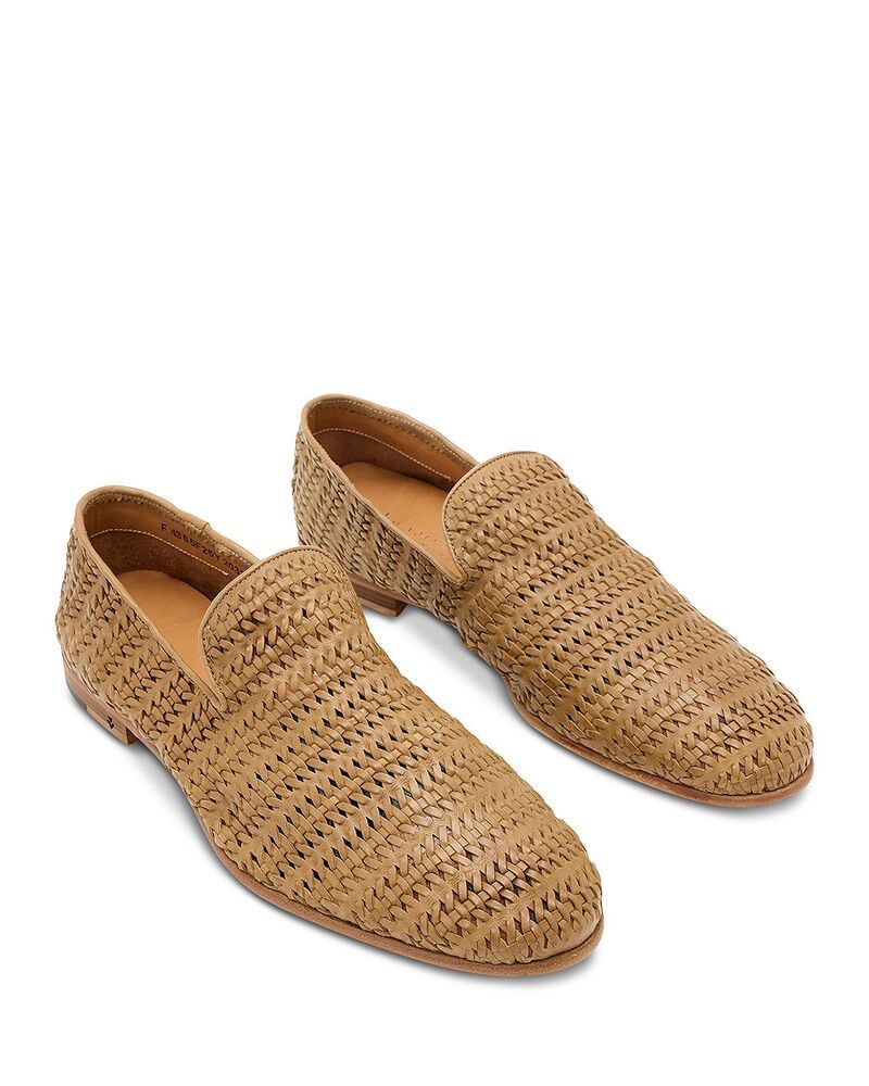 ジョンバルベイトス メンズ シューズ スリッポン・ローファー John Varvatos Mens Venice Woven Slip On Shoes Wood Brown ブラウン