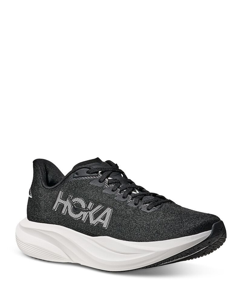 ホカオネオネ レディース シューズ スニーカー HOKA Womens Mach 7 Running Sneakers BlackWhite ホワイト