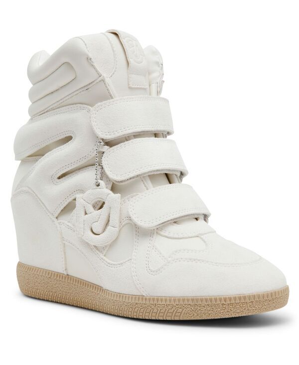 スティーブ マデン レディース シューズ スニーカー Steve Madden Womens Mavis HighTop Wedge Sneakers White Suede Multi ホワイト