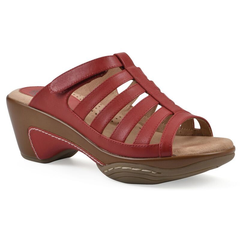 ホワイトマウンテン レディース シューズ サンダル White Mountain Valencia WomenslipOn Clog Sandals Red Burnished Smooth レッド