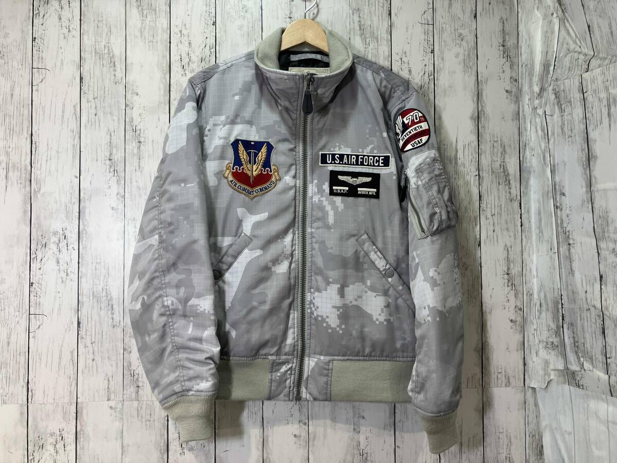 AVIREX アビレックス フライトジャケット U.S.A.F. 70th ANNIVERSARY TYPE MA-1 70周年記念 6172140 サイズL カラーカモフラ