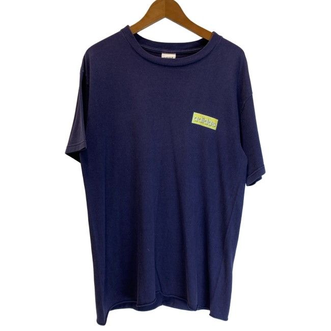 【中古】　adidas　Tシャツ　半袖　トップス　クルーネック　ロゴT　ブランドロゴ　プリント　USA製　スポーツ　古着　/2000
