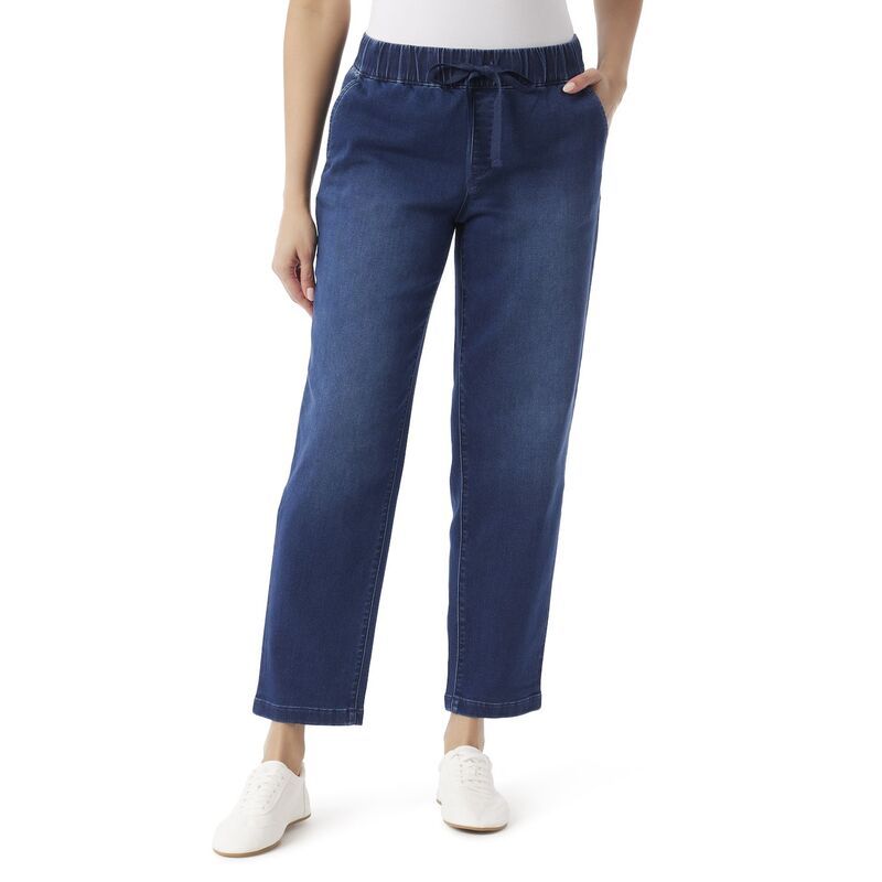 グロリアバンデービルト レディース ボトムス デニムパンツ ストレート ニット ジーンズ Womens Gloria Vanderbilt Knitology Anya Drawstring Straight Leg Jeans Metzen
