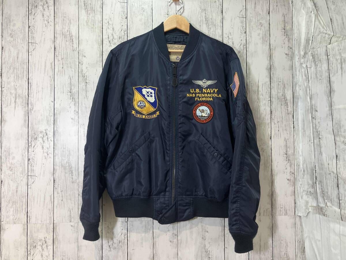 AVIREX アヴィレックス)L-2 Flight Jacket BLUE ANGLES F-14 L-2 フライトジャケット ブルーエンジェル F-14 783-4152003 サイズL カラー紺