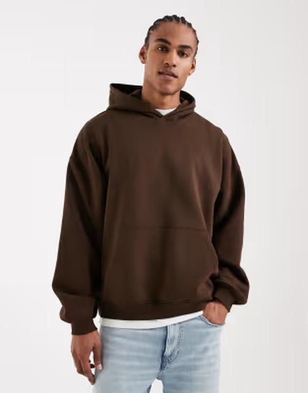 エイソス メンズ アウター パーカー・スウェット ASOS DESIGN essentials extreme oversized hoodie Demitasse ブラウン