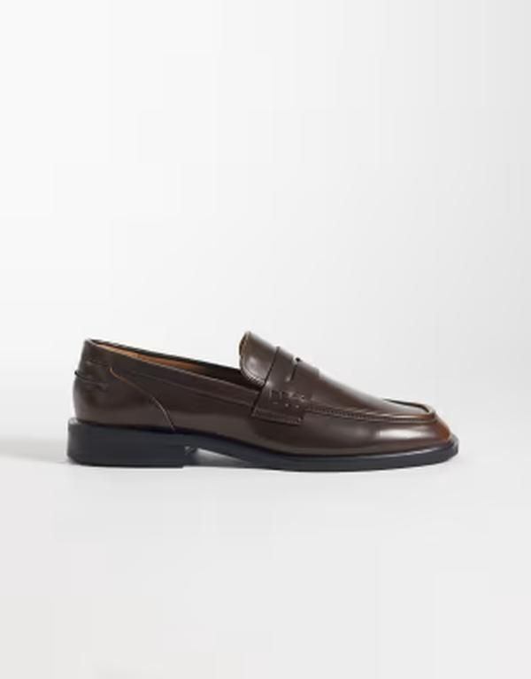 エイソス メンズ シューズ スリッポン・ローファー ASOS DESIGN penny loafers in tan タン