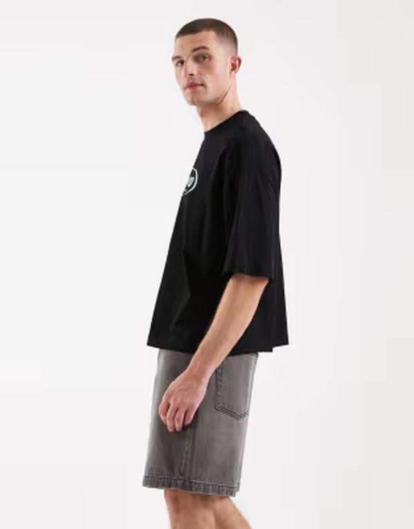 エイソス メンズ ボトムス ハーフパンツ・ショーツ デニム ASOS DESIGN mid length denim jorts in washed gray グレー