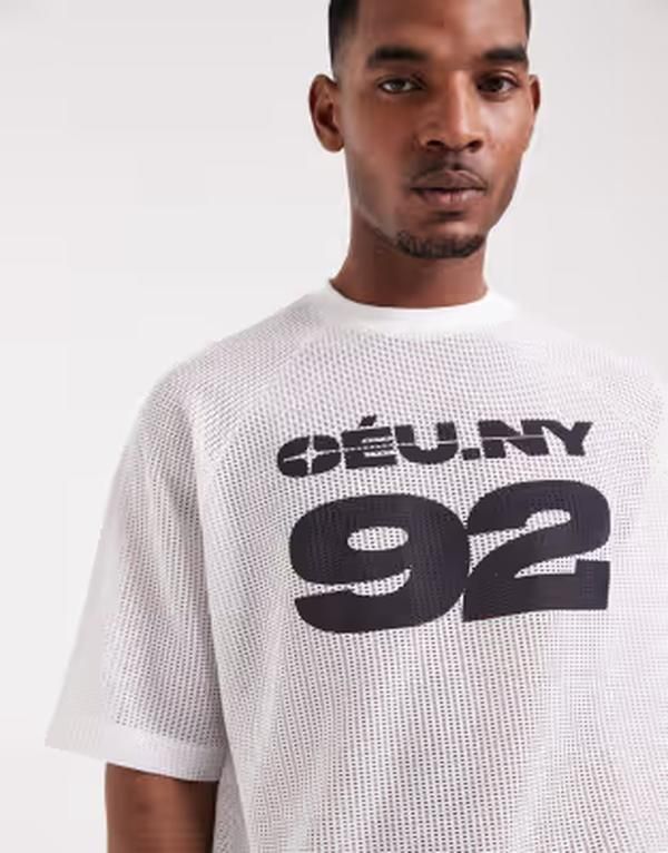 エイソス メンズ トップス Tシャツ グラフィック ASOS DESIGN boxy oversized Tshirt with front graphic textured fabric WHITE ホワイト