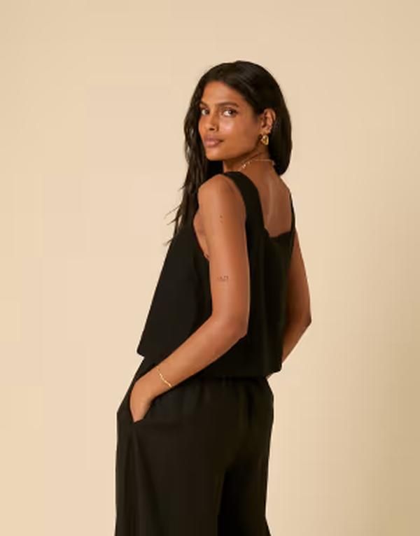 ノーバディーズ チャイルド レディース トップス シャツ リネン Nobodys Child Stanley square neck linen blend top part of a set Black ブラック ノーバディーズ チャイルド レディース トップス シャツ リネン Nobodys Child Stanley square neck linen blend top part of a set Black ブラック
