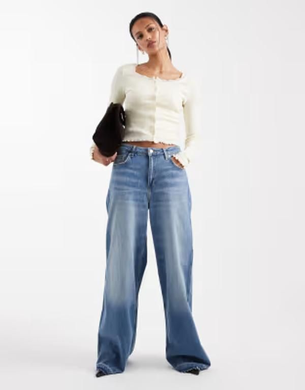 ブレーブソウル レディース トップス シャツ カーディガン レース ニット Brave Soul fine knit cami and cardigan set with lace detail in lemon yellow イエロー