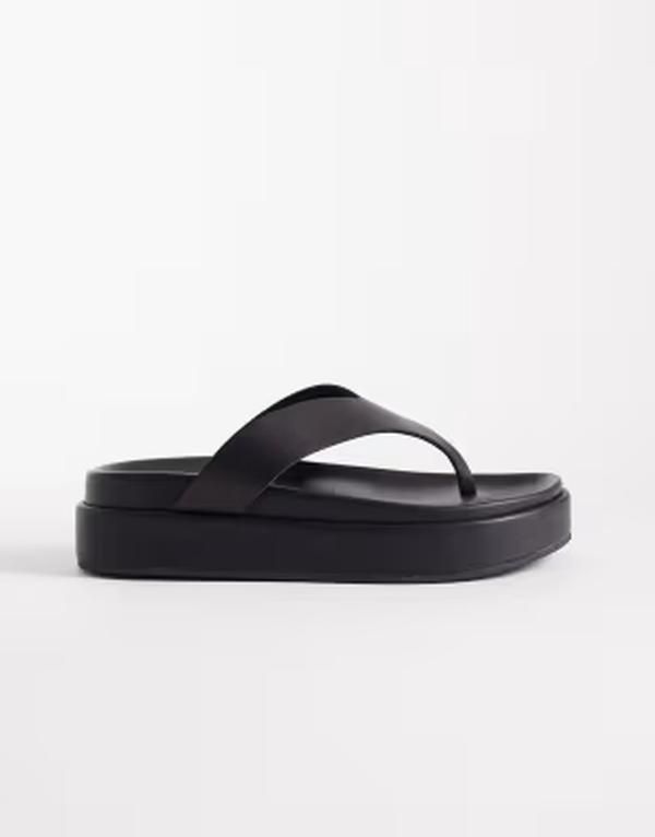 トニービアンコ レディース シューズ サンダル レザー Tony Bianco Jetta toe thong flatform sandals leather BLACK TUSCON ブラック