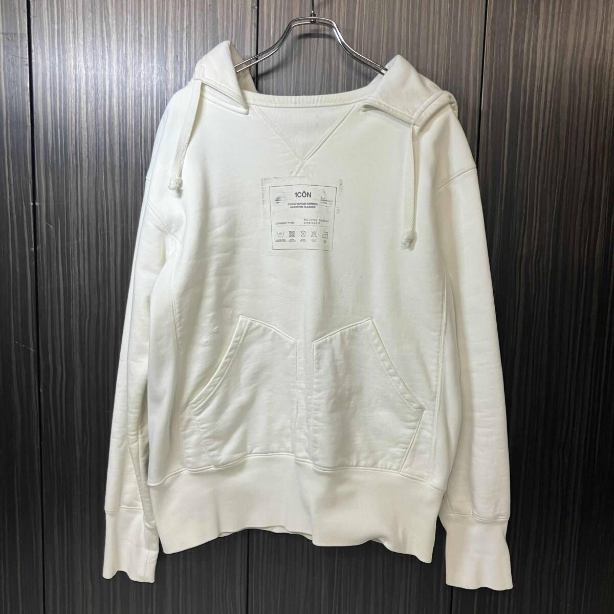 21ss Maison Margiela 10 パーカー ICON LOGO HOODIE 48サイズ ホワイト S50GU0152 S25508 メゾンマルジェラ