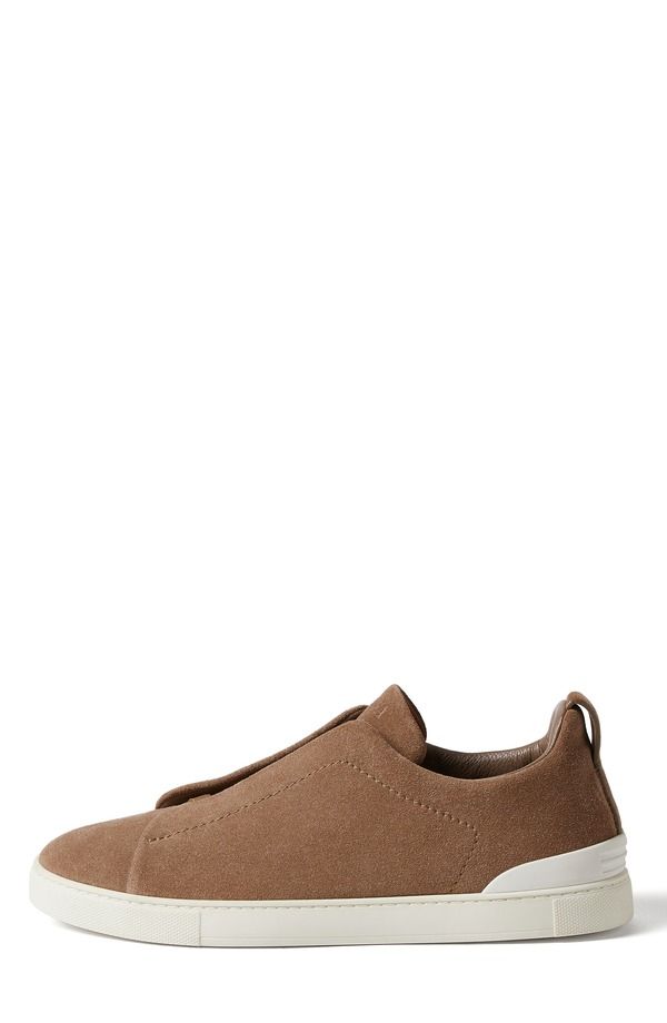 ゼニア メンズ シューズ スニーカー スエード ZEGNA Triple Stitch Suede SlipOn Sneaker Cocco