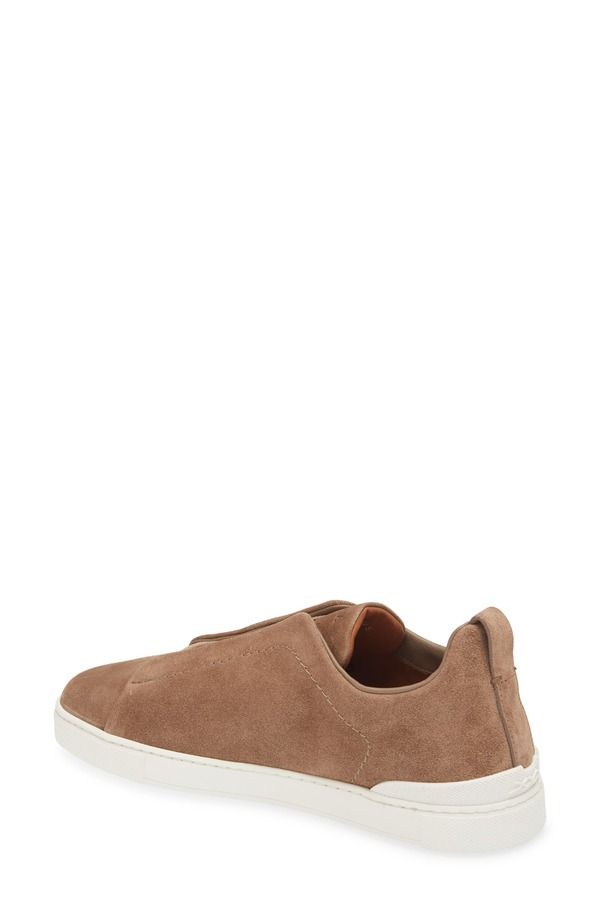 ゼニア メンズ シューズ スニーカー スエード ZEGNA Triple Stitch Suede SlipOn Sneaker Cocco