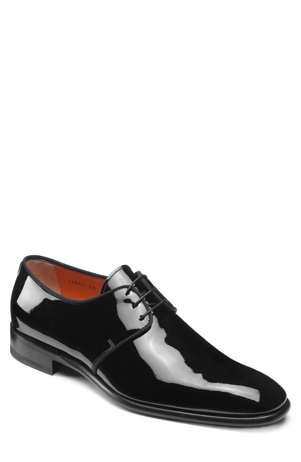 サントーニ メンズ シューズ ダービー Santonisogram Plain Toe Derby BlackN01 ブラック