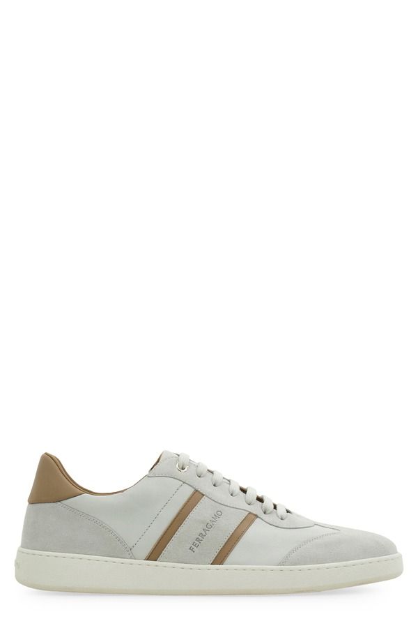フェラガモ メンズ シューズ スニーカー FERRAGAMO Achille 1 Low Top Sneaker Stone Blue Stone Blue Safari ブルー