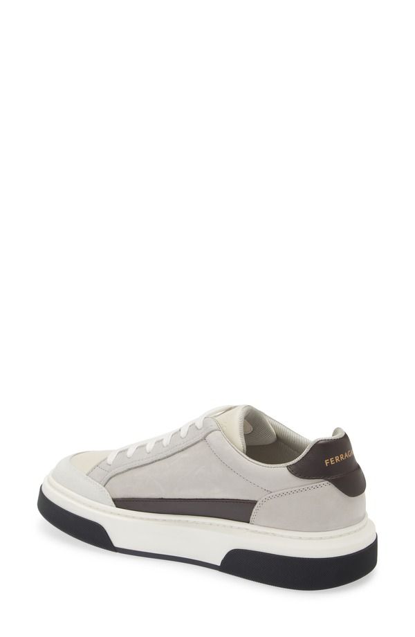 フェラガモ メンズ シューズ スニーカー FERRAGAMO Cassina Gancio Low Top Sneaker Bianco 511 Mascarpone Cloud