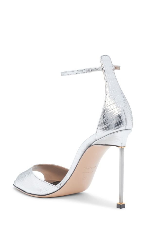 トム・フォード レディース シューズ サンダル アンクル TOM FORD Stiletto Ankle Strap Sandal Silver シルバー トム・フォード レディース シューズ サンダル アンクル TOM FORD Stiletto Ankle Strap Sandal Silver シルバー