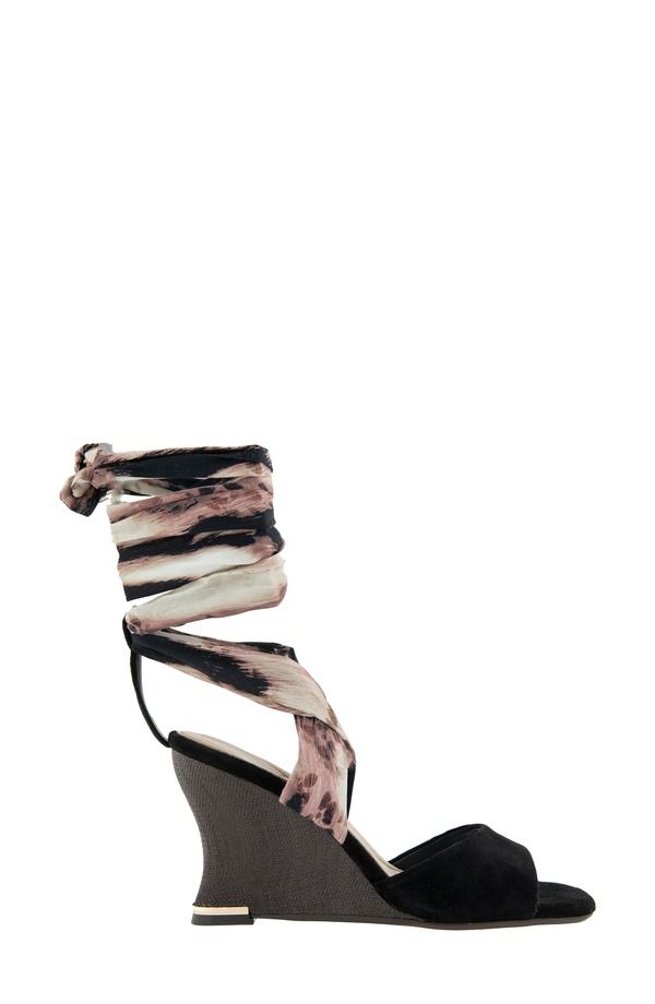 ケネスコール レディース シューズ サンダル アンクル Kenneth Cole Fabiankle Wrap Wedge Sandal Black Brown Suede ブラック ケネスコール レディース シューズ サンダル アンクル Kenneth Cole Fabiankle Wrap Wedge Sandal Black Brown Suede ブラック