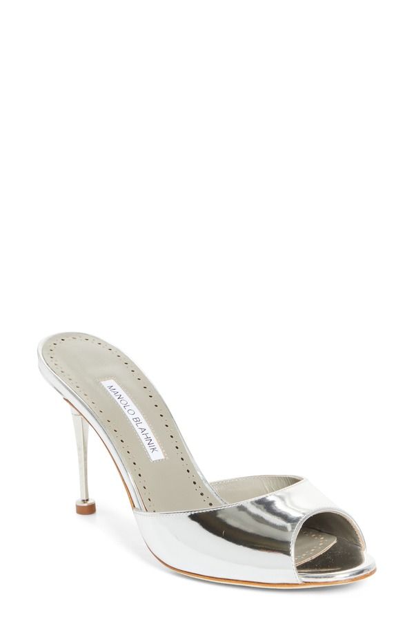 マノロ ブラニク レディース シューズ サンダル Manolo Blahnik Astucla Sandal Silver シルバー