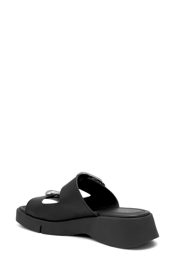 エアロソールズ レディース シューズ サンダル Aerosoles Faith Flatform Slide Sandal Black Fx Calf ブラック エアロソールズ レディース シューズ サンダル Aerosoles Faith Flatform Slide Sandal Black Fx Calf ブラック