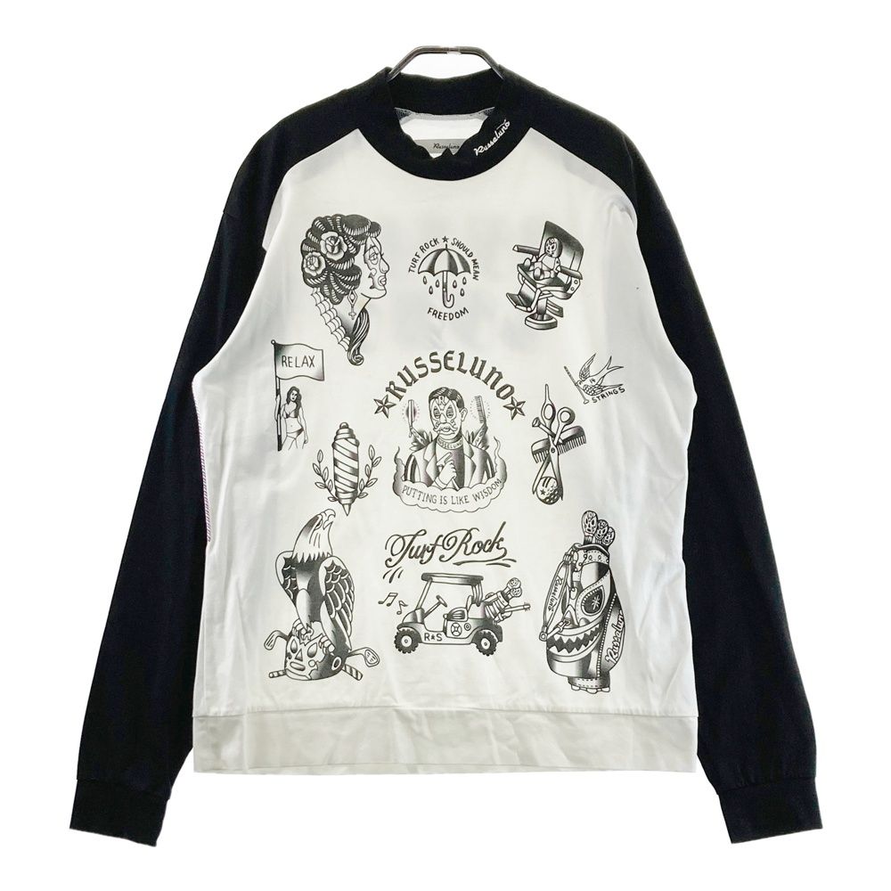 サイズ：7 RUSSELUNO ラッセルノ モックネック 長袖Tシャツ ルチャ ホワイト系 [240101694700] ゴルフウェア メンズ ストスト