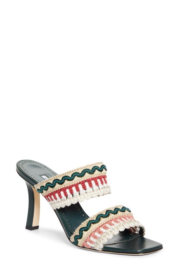 マノロ ブラニク レディース シューズ サンダル Manolo Blahnik Mabecomu Slide Sandal Ivory Multi アイボリー