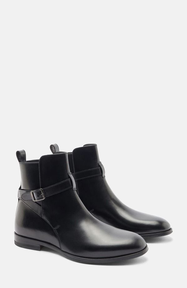 スカロッソ レディース シューズ ブーツ・レインブーツ SCAROSSO Lara Jodhpur Boots Black Calf ブラック