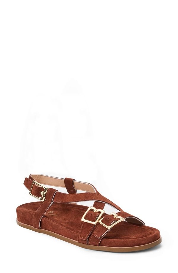 ブルーノマグリ レディース シューズ サンダル Bruno Magli Gianna Slingback Sandal Brown Suede ブラウン
