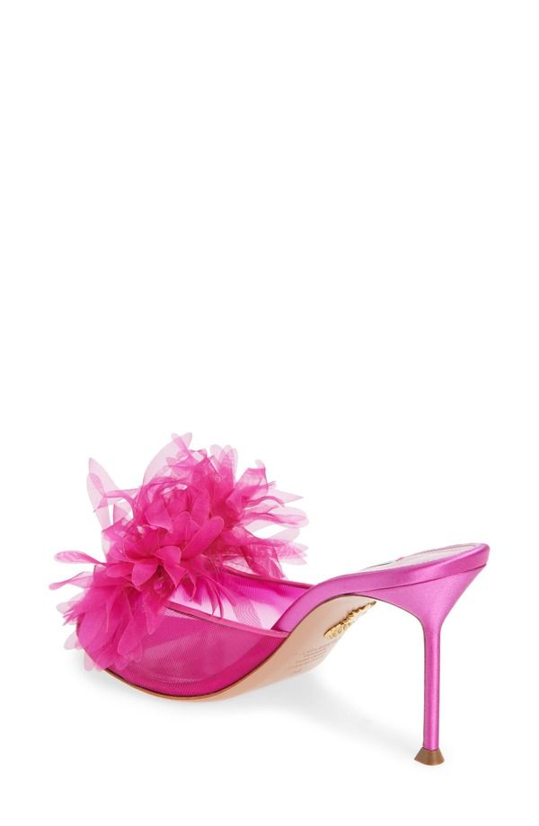 アクアズーラ レディース シューズ サンダル Aquazzura Pome Slide Sandal Azalea Pink ピンク