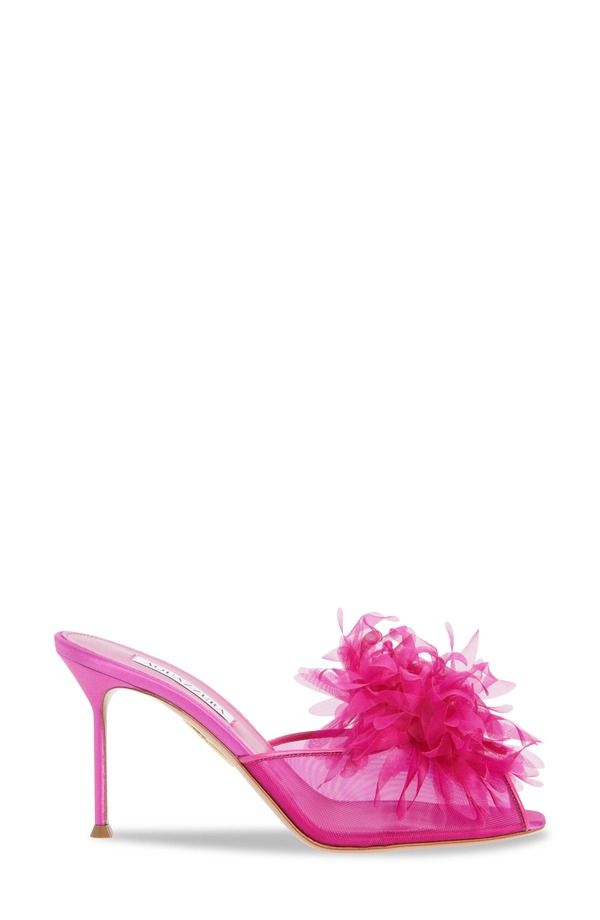 アクアズーラ レディース シューズ サンダル Aquazzura Pome Slide Sandal Azalea Pink ピンク