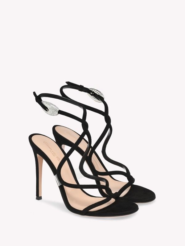 ジャンヴィト ロッシ レディース シューズ サンダル Gianvito Rossi Mamba Crystal Sandal Black Suede ブラック ジャンヴィト ロッシ レディース シューズ サンダル Gianvito Rossi Mamba Crystal Sandal Black Suede ブラック